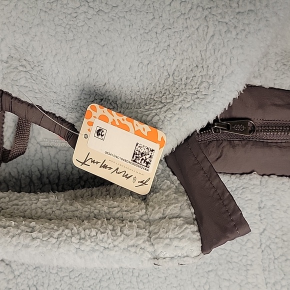 Free People Movement Cozy Ice Flow Blue Fleece Nylon Jacket - Picture 8 of 15